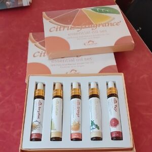 Citrus Fragrance Essential Oil Sets Orange,yuza, Begamot, And Pepperment, Aroma